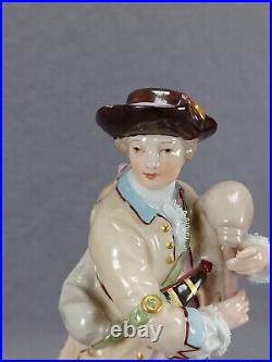 19th Century KPM Berlin German Hand Painted Bagpiper Bagpipe Player Figurine