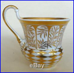 19th c. Antique KPM Berlin Porcelain Tea Cup & Saucer Biedermeier
