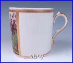 19thC German Eagle Mark Porcelain Finely Hand Painted Mug Cup Antique KPM Russia