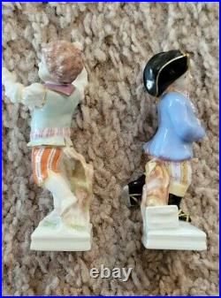 2 Antique KPM German Porcelain Figurines Zodiac Series Pisces & Gemini Boy