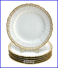 6 KPM Berlin Germany Porcelain 9.75 inch Dessert Plates, 19th Century