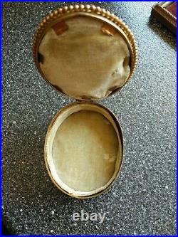 A Wonderful Petite Jewelry Box With KPM style Porcelain Plaque Signed Wagner