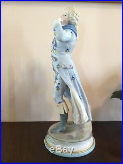 ANTIQUE 15 KPM Germany Bisque Porcelain Hand Painted Figure Soldier