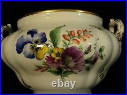 ANTIQUE BERLIN KPM PORCELAIN OVAL COVERED TUREEN with GOLD TRIM