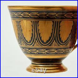 Antique 1815 Original Germany KPM Porcelain Cobalt cup with gold plating Stamp