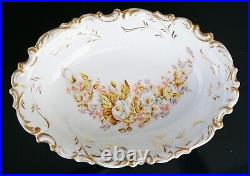 Antique (1837) German KPM Porcelain Hand-painted Gold Gilded SERVING BOWL