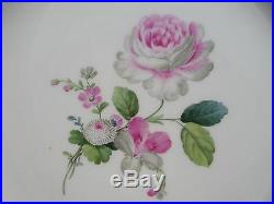 Antique 1850 Germany Kpm Porcelain Large Floral Low Compote Scepter Pfennig Mark