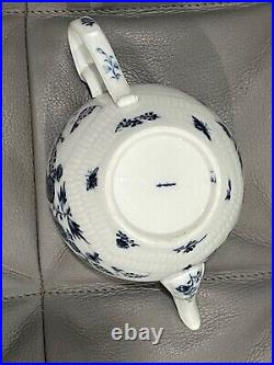 Antique 18th / 19th Century German KPM Porcelain Blue Strawflower Pattern Teapot