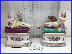 Antique 18th Century KPM Berlin Porcelain Figurine Matching Set of Two