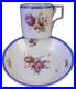 Antique 18thC KPM Berlin Porcelain Floral Cup & Saucer Porzellan Tasse As Is