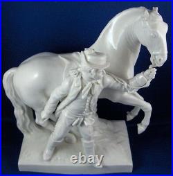 Antique 18thC KPM Berlin Porcelain Horse & Rider Figurine Porzellan Figure Figur