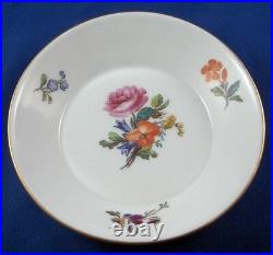 Antique 18thC KPM Berlin Porcelain Polychrome Floral Cup Saucer Porzellan Tasse