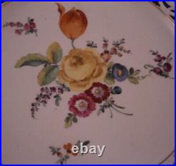 Antique 18thC KPM Berlin Porcelain Reticulated Floral Plate Porzellan Teller