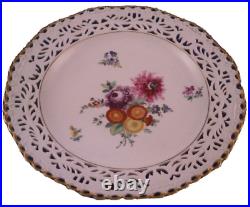 Antique 18thC KPM Berlin Porcelain Reticulated Floral Plate Porzellan Teller #2