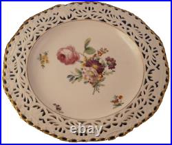 Antique 18thC KPM Berlin Porcelain Reticulated Floral Plate Porzellan Teller #3
