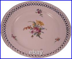 Antique 18thC KPM Berlin Porcelain Reticulated Floral Plate Porzellan Teller D
