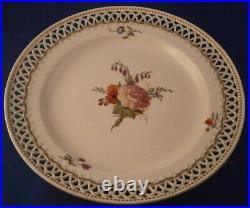 Antique 18thC KPM Berlin Porcelain Reticulated Floral Plate Porzellan Teller E
