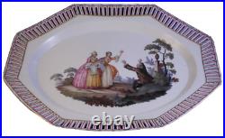 Antique 18thC KPM Berlin Porcelain Reticulated Scenic Plate Porzellan Teller