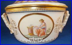 Antique 18thC KPM Berlin Porcelain Scenic Tureen Terrine Porzellan Dish Lidded