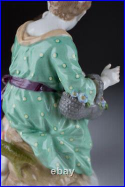 Antique 1913 Original KPM Germany Boy and girl Porcelain Figurine Marked 16 cm