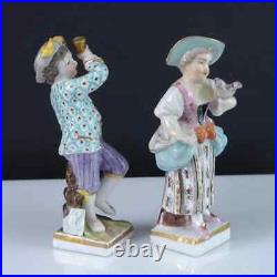 Antique 19th Berlin Porcelain Figures of Children KPM Marked