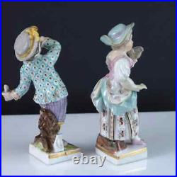 Antique 19th Berlin Porcelain Figures of Children KPM Marked