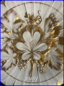Antique 19th Century KPM Gold Grape Leaf Decorated Plate