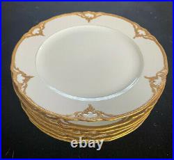 Antique 19th Century KPM Set of Six Gilded Porcelain Dessert Plates
