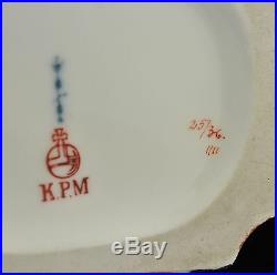 Antique 19th century KPM porcelain tea jar, gilt, handpainted, FO DOG