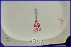 Antique 19th century KPM porcelain tea jar, gilt, handpainted, FO DOG