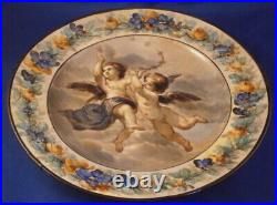 Antique 19thC KPM Berlin Porcelain Angel Scene Plate Porzellan Teller Scenic