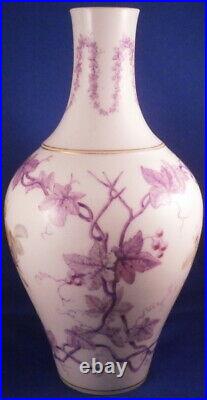 Antique 19thC KPM Berlin Porcelain Grapevine Floral Vase Porzellan Blumenvase