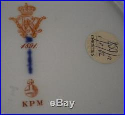 Antique 19thC KPM Berlin Porcelain Plate Kaiser Wilhelm II Porzellan Teller King