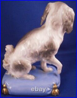 Antique 19thC KPM Berlin Porcelain Spaniel Dog Figurine Porzellan Hund Figur