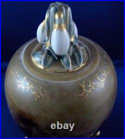 Antique 19thC KPM Berlin Seger Glaze Porcelain Tea Caddy Jar Porzellan Teedose