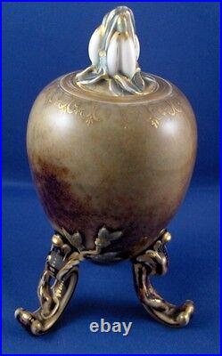 Antique 19thC KPM Berlin Seger Glaze Porcelain Tea Caddy Jar Porzellan Teedose