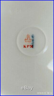 Antique 20th C KPM Royal Berlin Hand Painted Porcelain Plate Floral