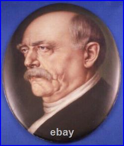 Antique 20thC German Porcelain Bismarck Portrait Plaque Porzellan Bild Porträt