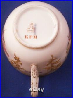 Antique 20thC KPM Berlin Porcelain Neuzierat Cup & Saucer Porzellan Tasse German