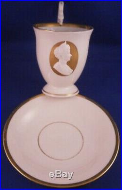 Antique 20thC KPM Berlin Porcelain Queen Auguste Cup & Saucer Porzellan Tasse