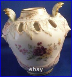 Antique 20thC KPM Berlin Porcelain Vase with Mascaron Handles Porzellan German