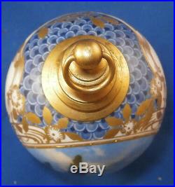 Antique Art Nouveau KPM Berlin Porcelain Scenic Perfume Bottle Egg Porzellan Ei