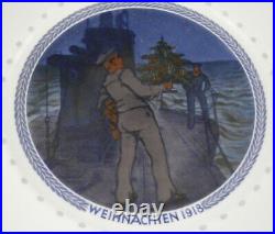 Antique Art Nouveau KPM Berlin Porcelain WWI Christmas Plate Porzellan Teller #1
