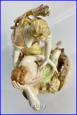 Antique C19th KPM Porcelain Neoclassical Figural Group/Figurine