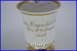 Antique Early 19th Century Custom KPM Porcelain Gold Painted Beaded Handle Cup