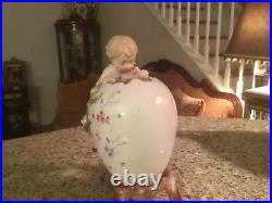 Antique Fine Vintage Kpm Berlin Porcelain Figural Spill Vase