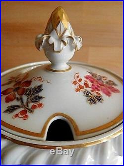 Antique Flight Barr & Barr Worcester Porcelain Imari Floral Decor Sauce Tureen