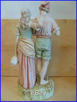Antique French Old Paris Porcelain Two Lovers Figurine Meissen Dresden Kpm