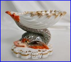 Antique German KPM Porcelain Dolphin Open Salt Cellar 83184