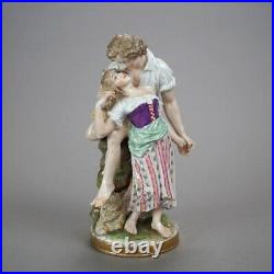 Antique German KPM Porcelain Figural Group, Courting Couple, Circa 1890
